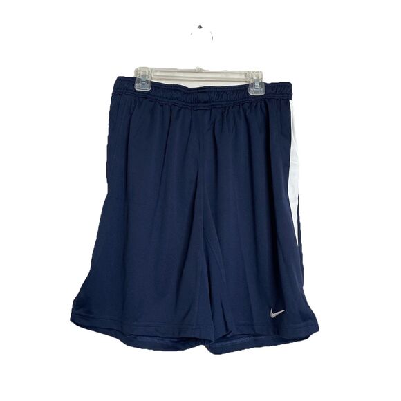Nike Mens Blue Dri Fit Athletic Shorts Size Medium Drawstring Waist - Picture 1 of 4